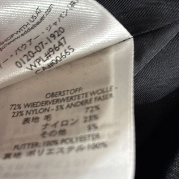 Eddie Bauer Long Hooded Winter Coat Womens XL Tall Charcoal Gray Wool button up - Picture 11 of 11